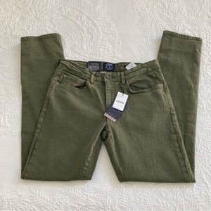 NWT Ben Sherman men’s The Original slim fit denim olive pants size 31x32